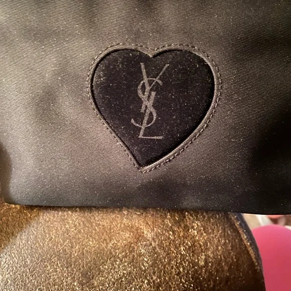 Yves Saint Laurent PARFUMS Black Heart Logo Women's Bag - Picture 1 of 6